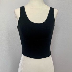 Vintage 1990s Jaco Black Comfy Stretchy Crop Top